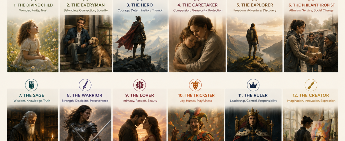 Descriptions of the 12 Major Archetypes: Psychology 101