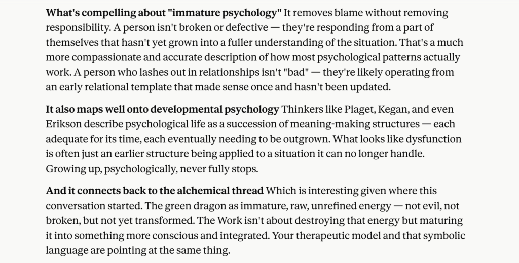 CBT v depth psychology: fixed v matured AI answer