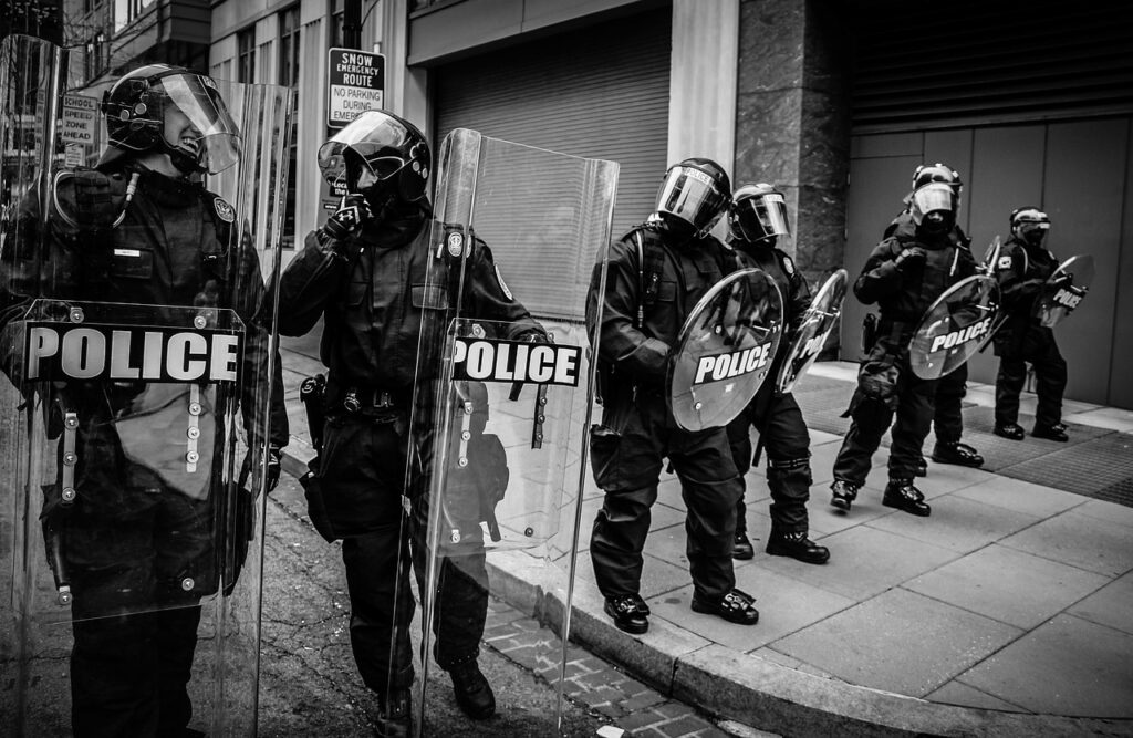 Police intimidation, aggression, undeveloped Warrior